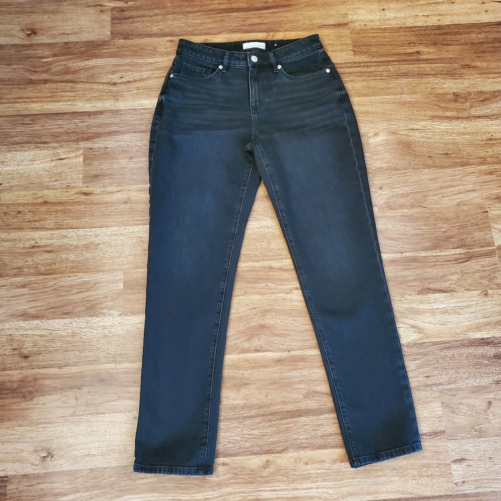 LOFT The Curvy Girlfriend Size 25/0 Black Jeans